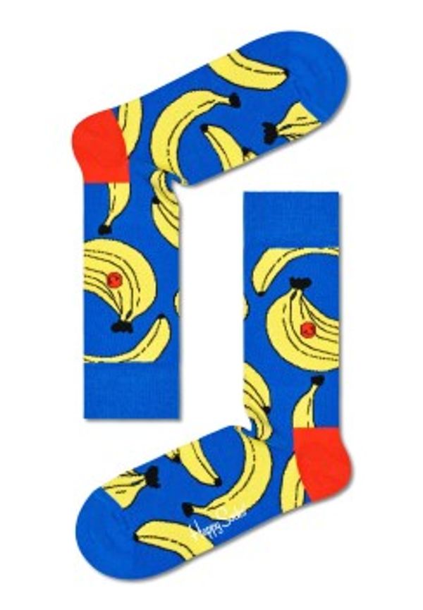 Happy socks Strumpor Banana Sock Blå Mönstrad bomull Strl 41/46