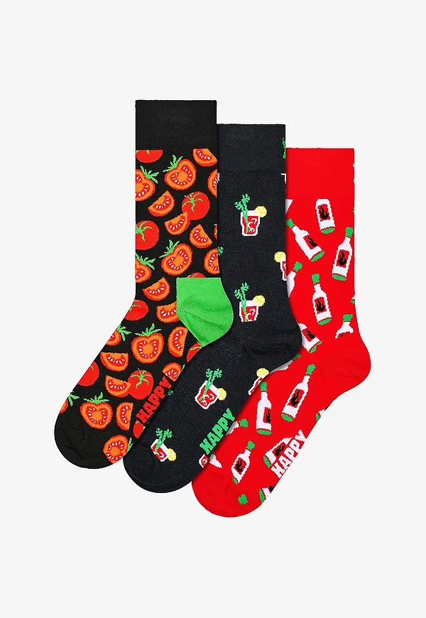 Happy Socks - Strumpor Bloody Mary Socks Gift Set 3-pack - Svart