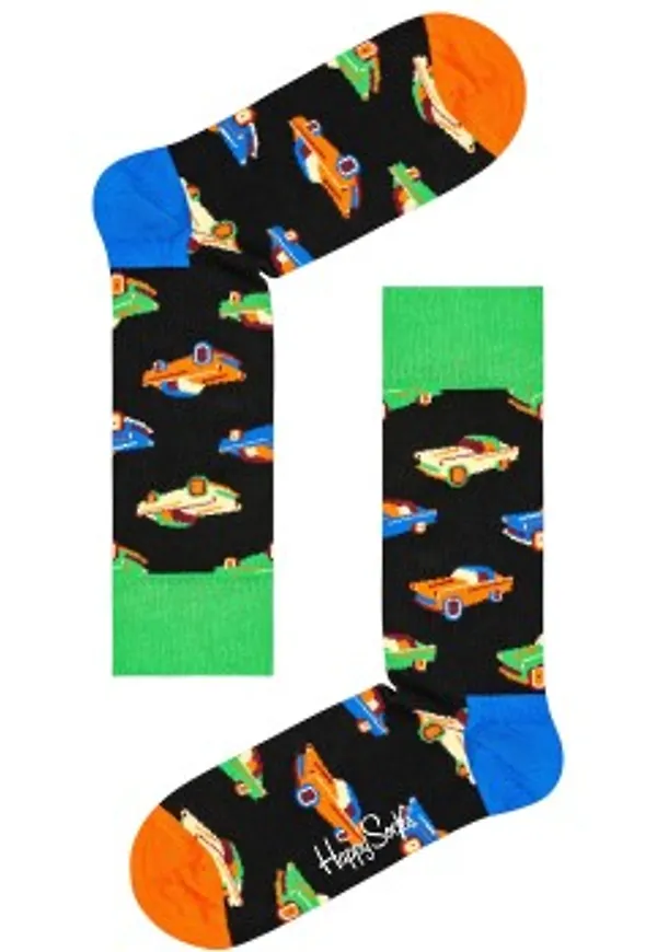 Happy socks Strumpor Car Sock Svart bomull Strl 41/46
