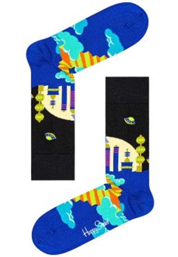 Happy socks Strumpor City X Sock Svart mönstrad bomull Strl 41/46