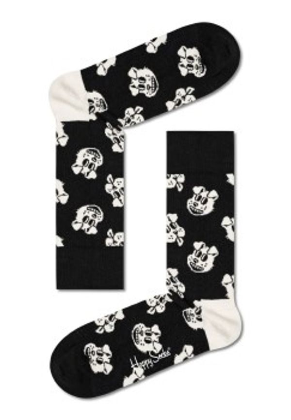 Happy socks Strumpor Dog Sock Svart/Vit bomull Strl 41/46