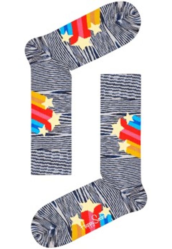 Happy socks Strumpor Shooting Stars Sock Grå bomull Strl 41/46