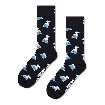 Happy socks Strumpor Something Fishy Sock Svart bomull Strl 36/40