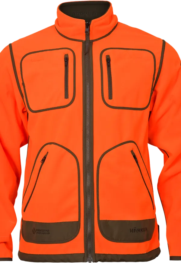 Härkila Men's Kamko Blaze Rev Fleece Shirt Orange Blaze/willow Green