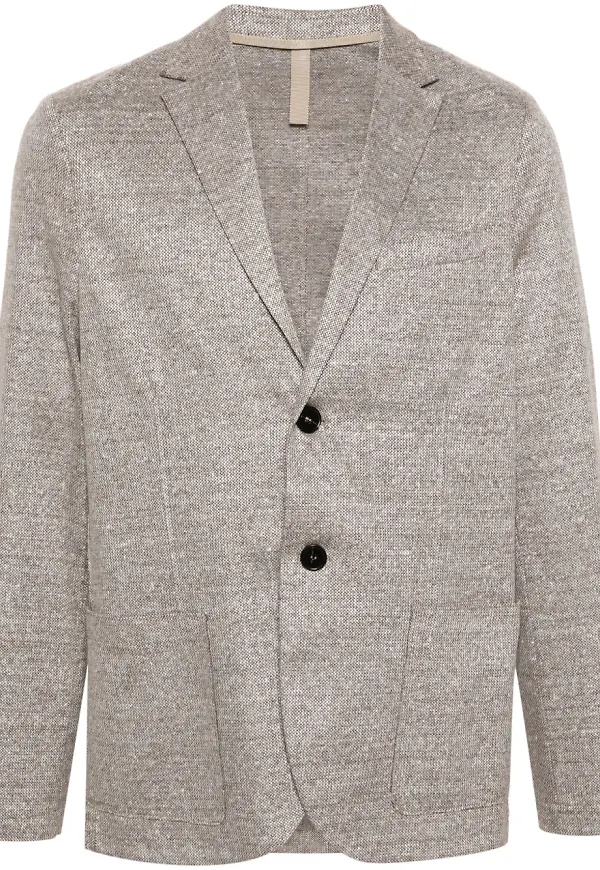 Harris Wharf London enkelknäppt stickad blazer - Brun