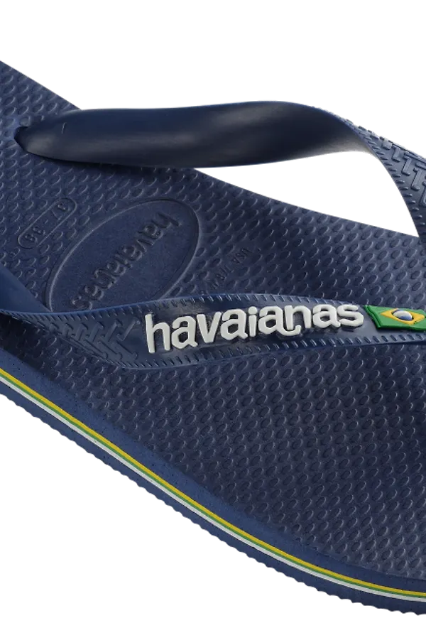 Havaianas Men's Brazil Logo Navy Blue