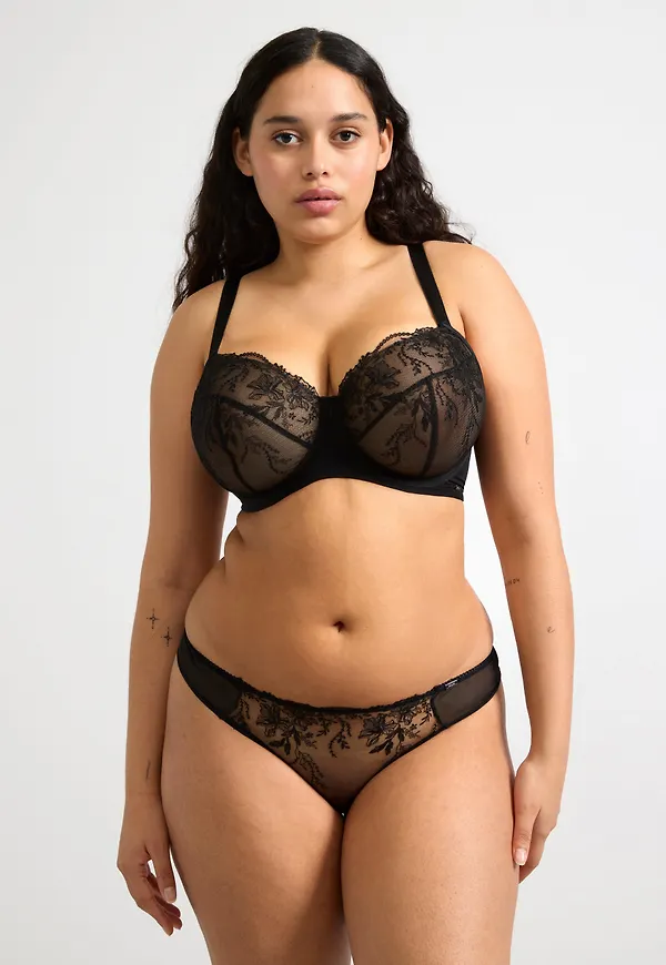 Heather ovadderad bh i mesh