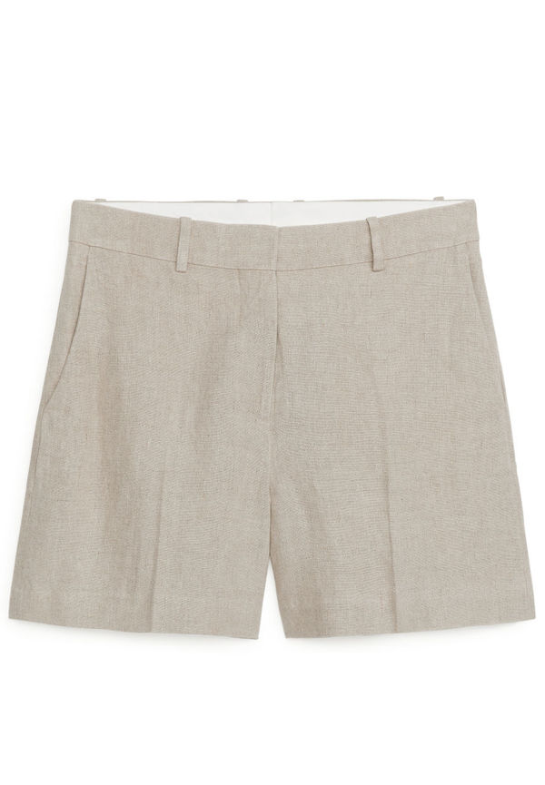 Heavy Linen Shorts - Beige