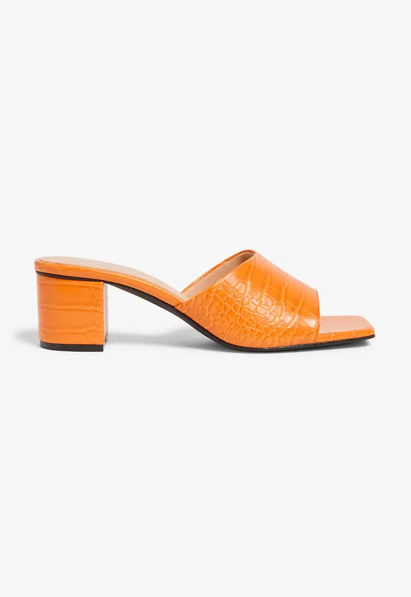 Heeled mules - Orange