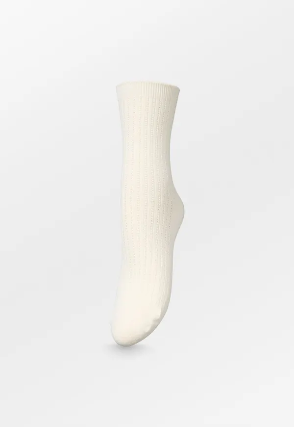 Helga Crochet Sock - White