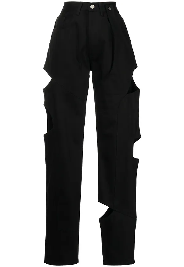 HELIOT EMIL asymmetriska straight-jeans - Svart