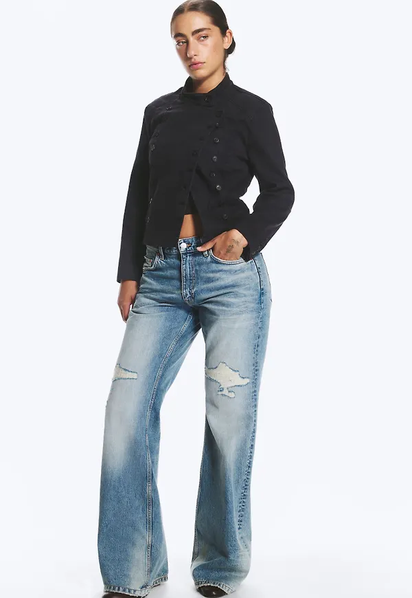 Helix Mid Rise Regular Flared Jeans