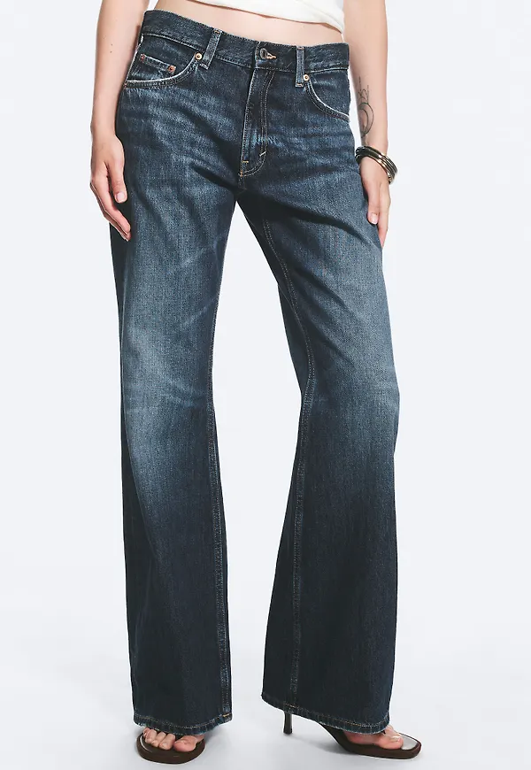 Helix Mid Rise Regular Flared Jeans