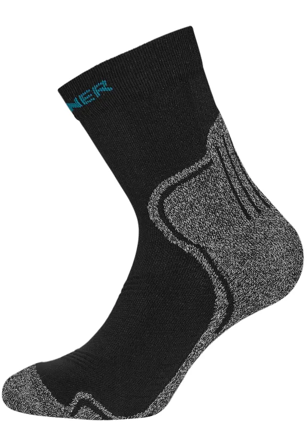 Hellner Mid Tech Run Sock Black Beauty