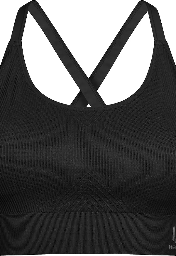Hellner Women's Seamless Tech Sport Bra Black Beauty