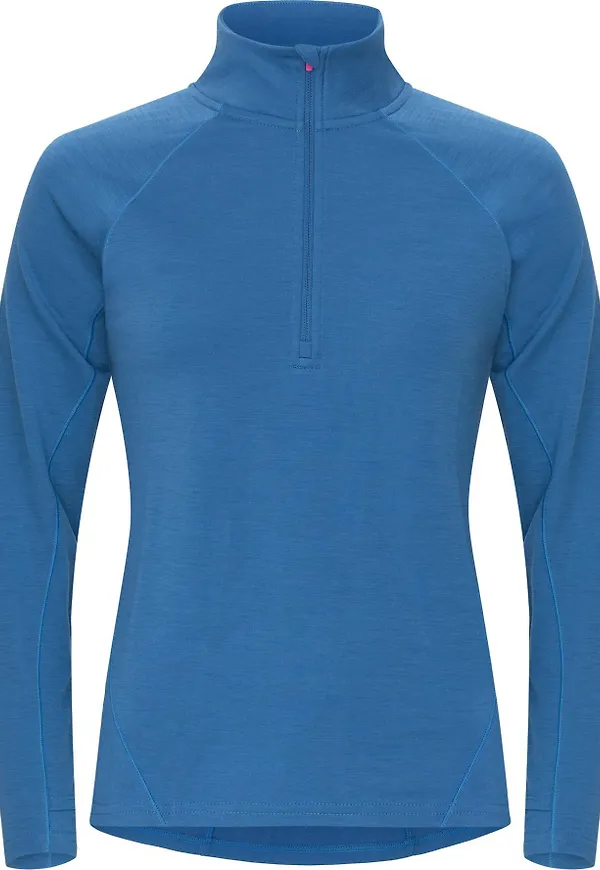 Hellner Women's Wool Mix 2nd Layer Half Zip High Tide