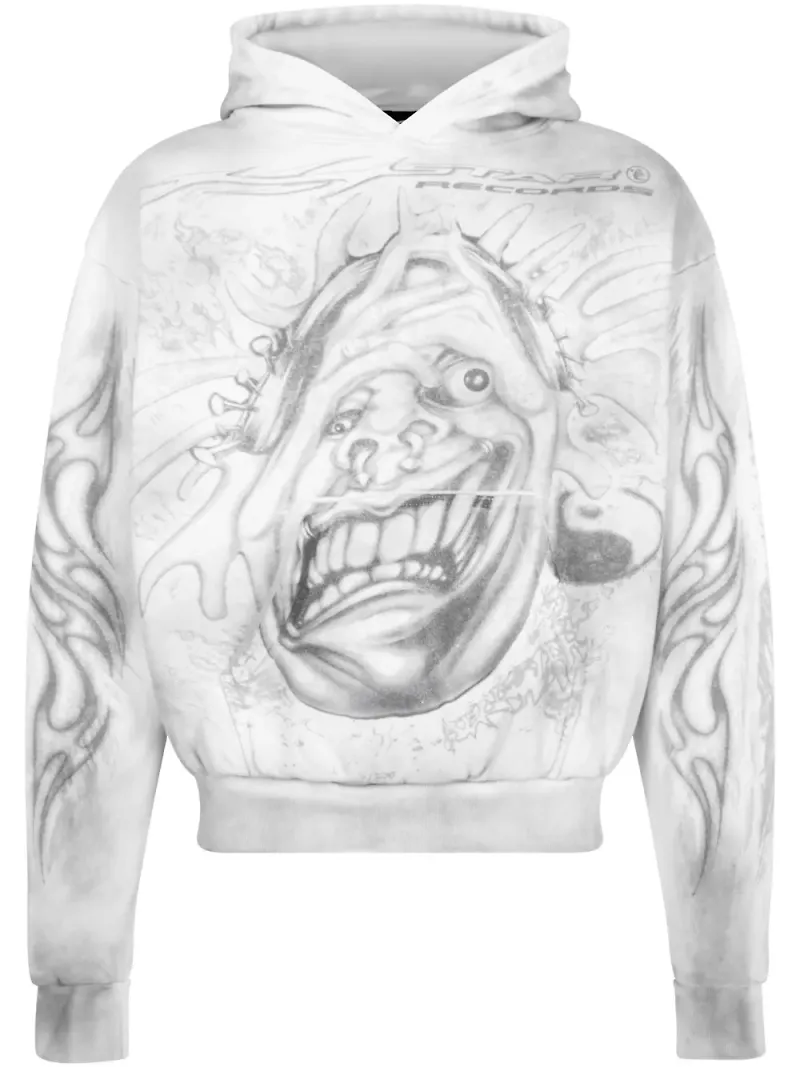HELLSTAR Hstar Records White hoodie - Vit
