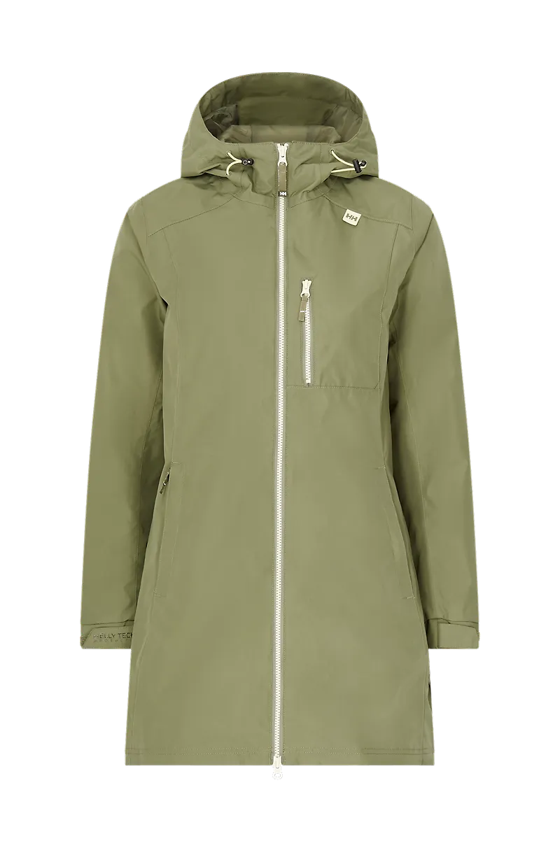 Helly Hansen - Regnjacka W Long Belfast Jacket - Grön