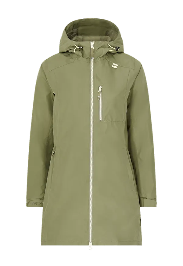 Helly Hansen - Regnjacka W Long Belfast Jacket - Grön