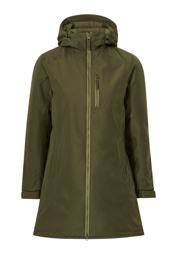 Helly Hansen - Regnparkas W Long Belfast Winter Jacket - Grön
