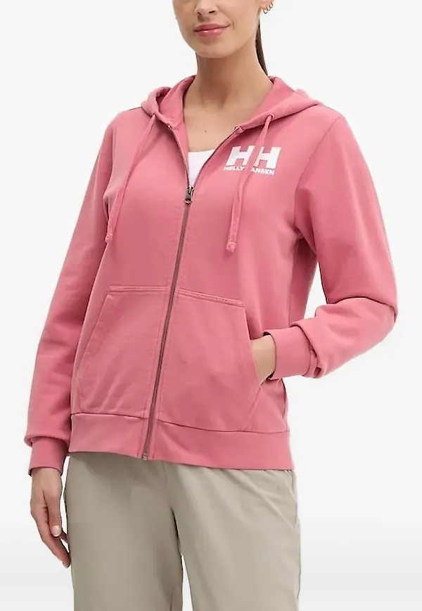Helly Hansen hoodie med dragkedja - Rosa