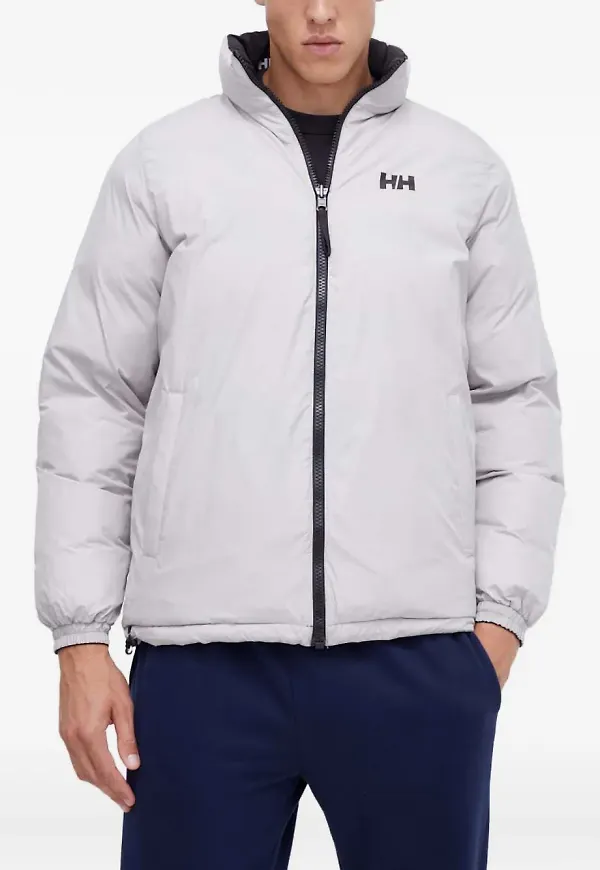 Helly Hansen puffjacka med logotyp - Grå