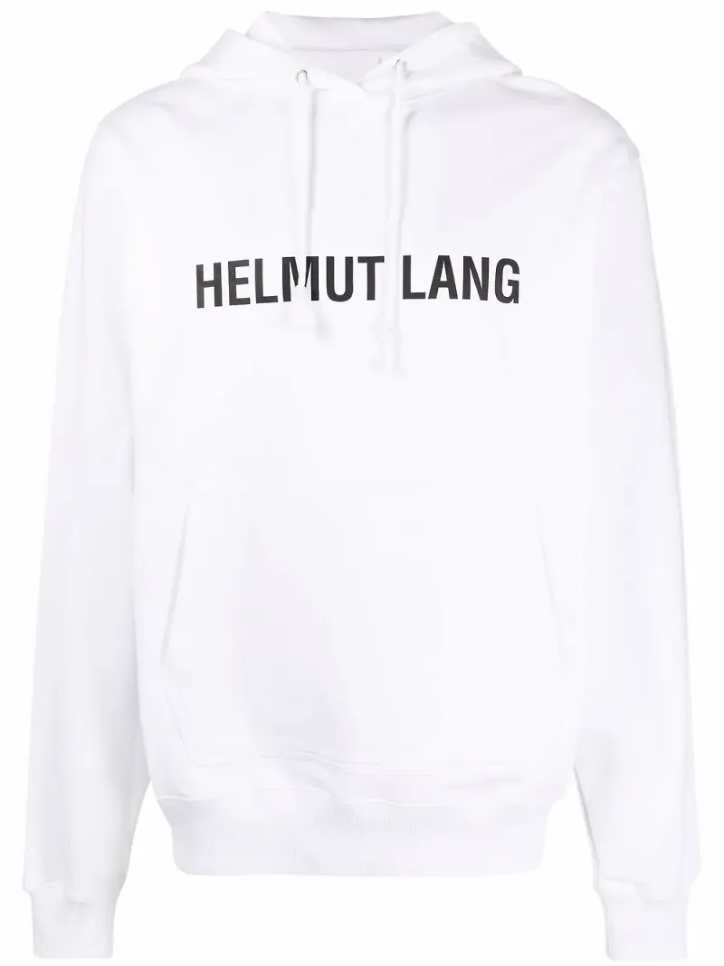 Helmut Lang hoodie med logotyp - Vit