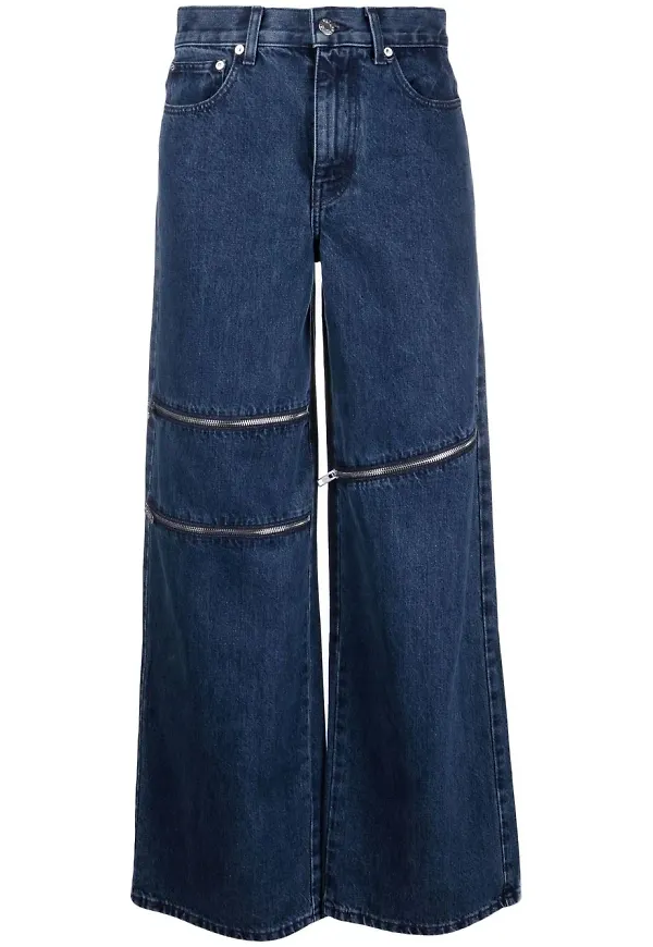 Helmut Lang jeans med dragkedja - Blå