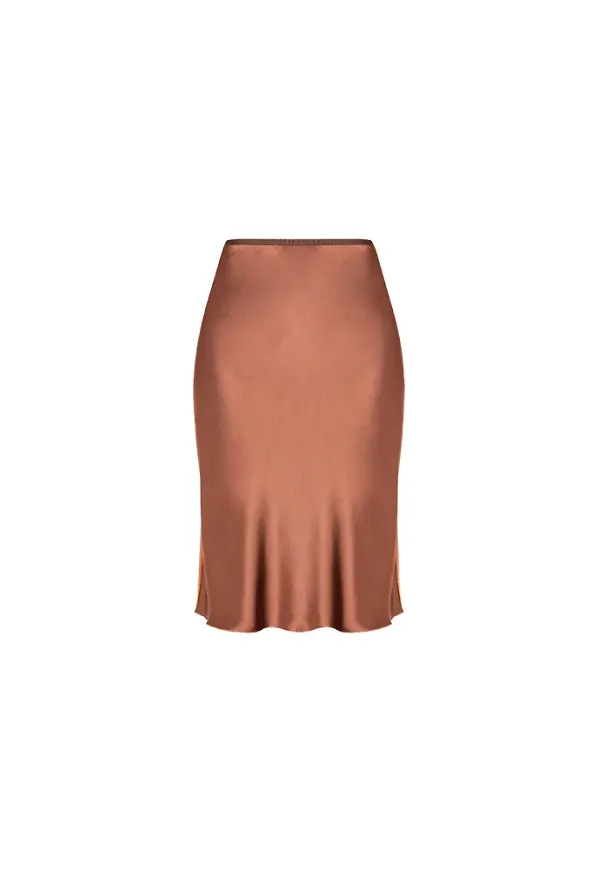 Helmut Lang Satin skirt Brun, Dam