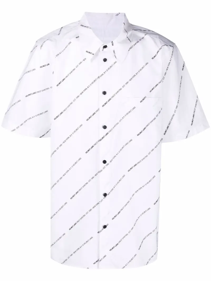 Helmut Lang skjorta med logotyp - Vit