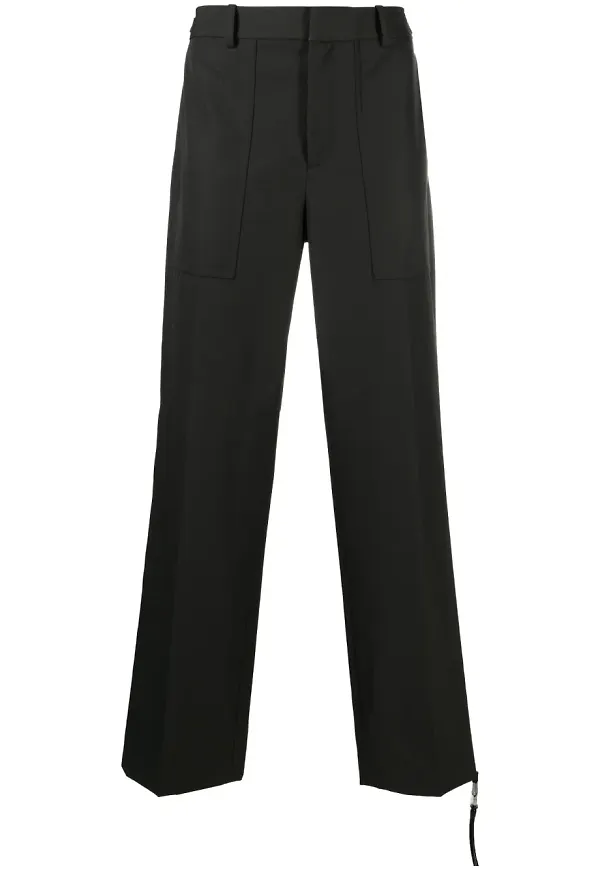Helmut Lang slacks med spänne - Grön