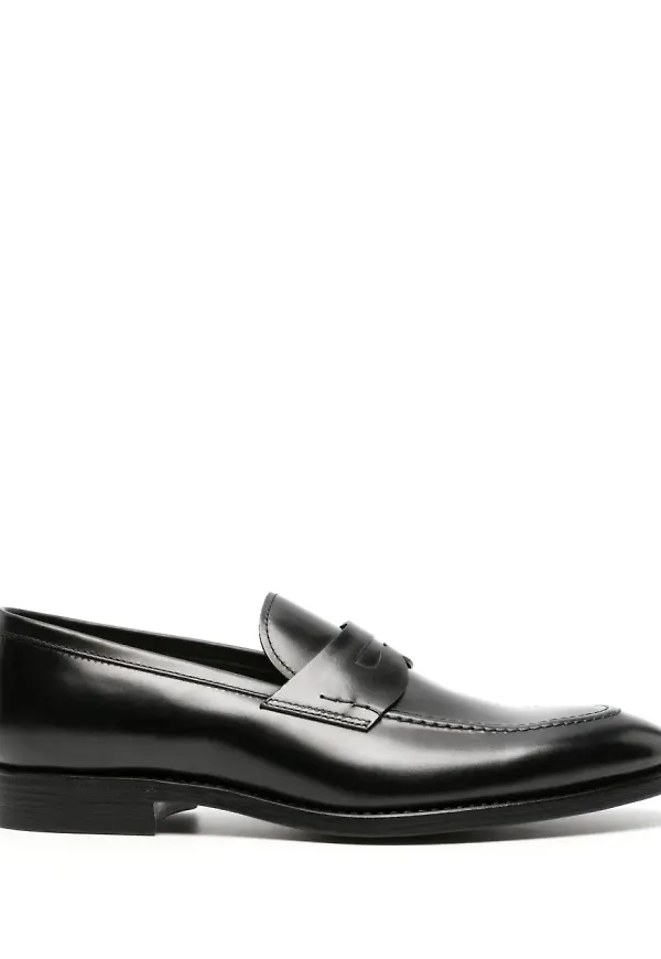 Henderson Baracco läderloafers - Svart