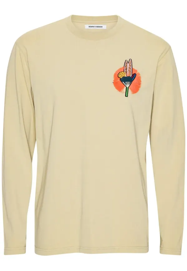 Henrik Vibskov grafisk långärmad t-shirt - Neutral