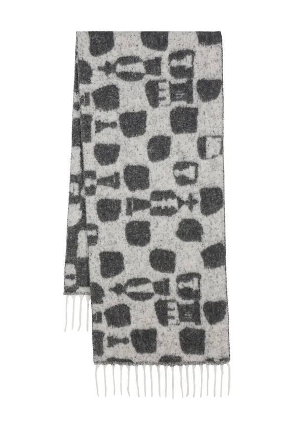 Henrik Vibskov halsduk i jacquard - Svart