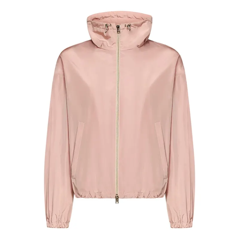 Herno, Jacka, Dam, M, Polyester, Rosa Taffeta Vattenavvisande Jacka