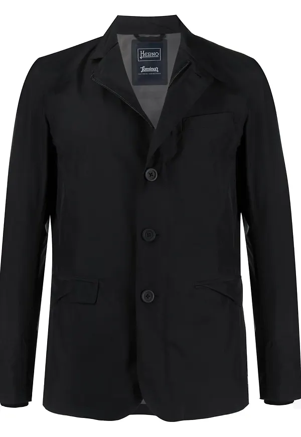 Herno blazer i tech-material - Svart