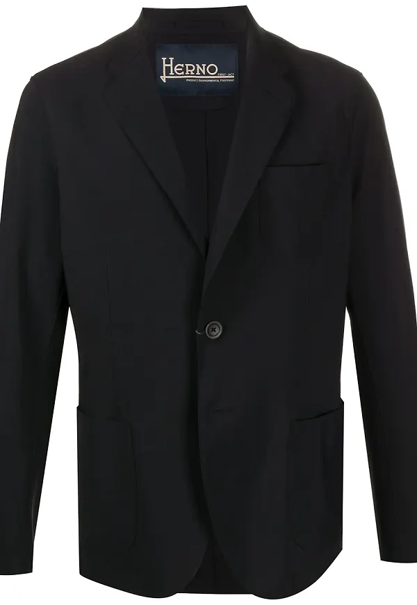 Herno blazer med utanpåliggande ficka - Svart