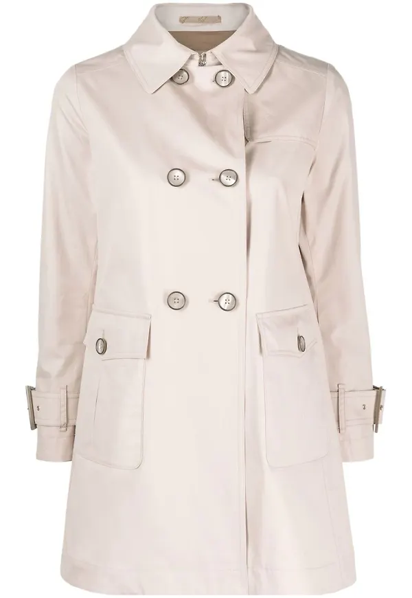 Herno dubbelknäppt trenchcoat - Neutral