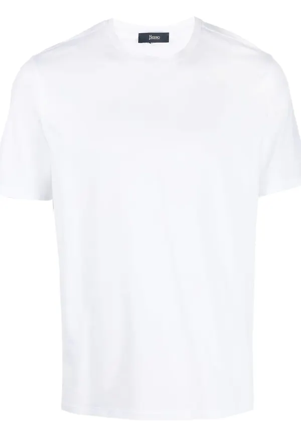 Herno enfärgad t-shirt i stretch - Vit