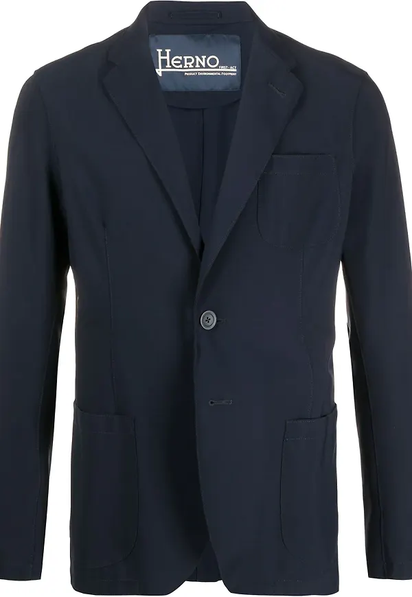 Herno enkelknäppt blazer - Blå