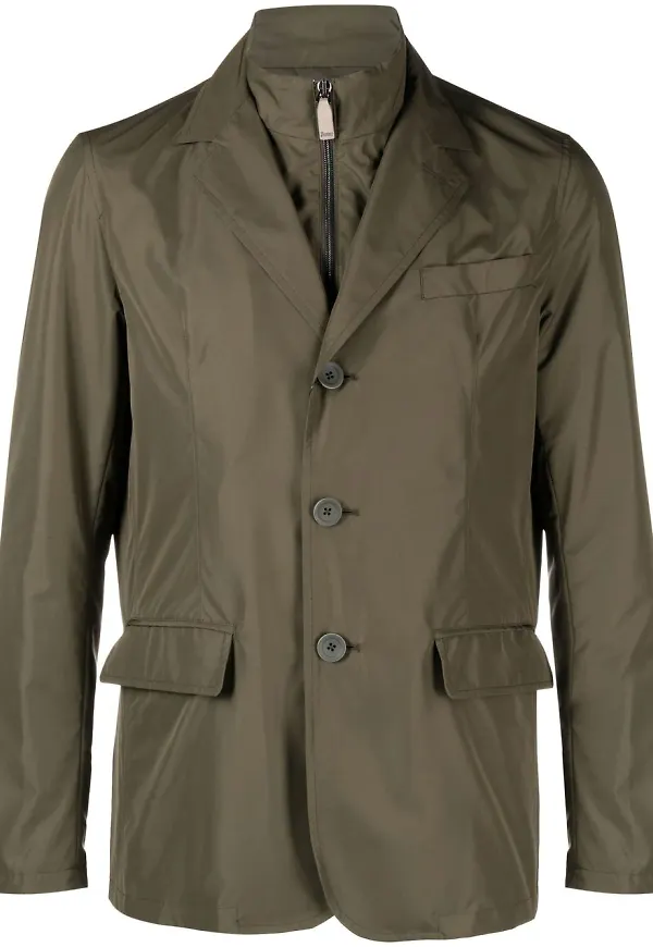Herno enkelknäppt blazer - Grön