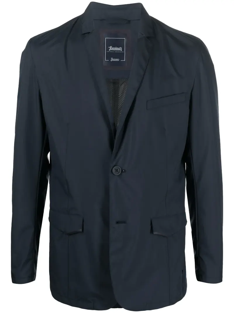 Herno enkelknäppt figursydd blazer - Blå