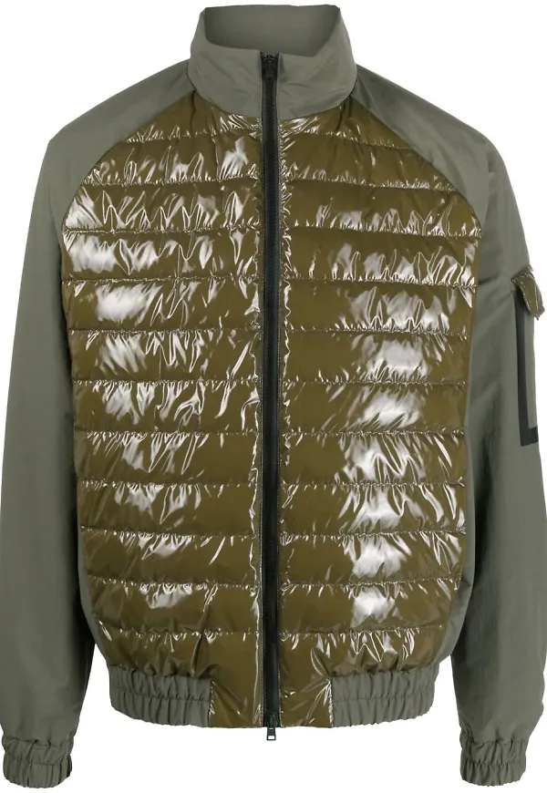 Herno feather down zip-up jacket - Grön