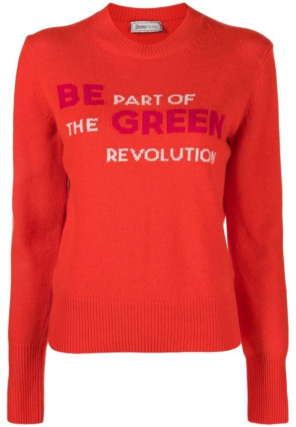 Herno Globe tröja med slogan - Orange
