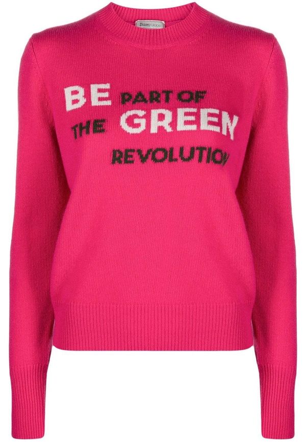 Herno Globe tröja med slogan - Rosa