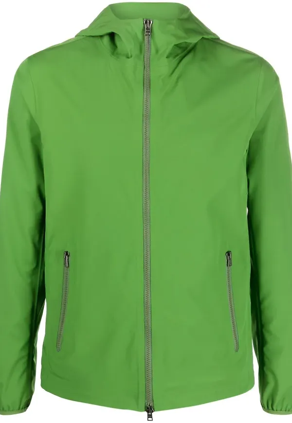 Herno high-neck hooded jacket - Grön