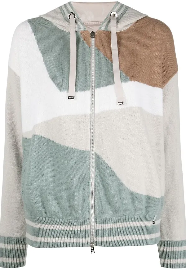 Herno hoodie med dragkedja - Blå