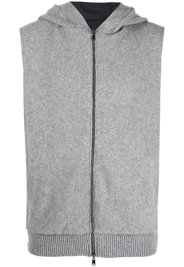 Herno hoodie med dragkedja - Grå