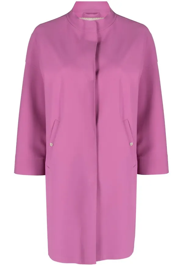 Herno kappa med dold knäppning - Rosa