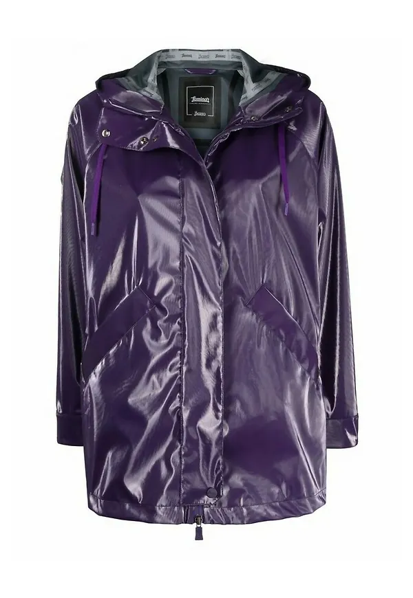 Herno Laminar Hooded Coat Lila, Dam